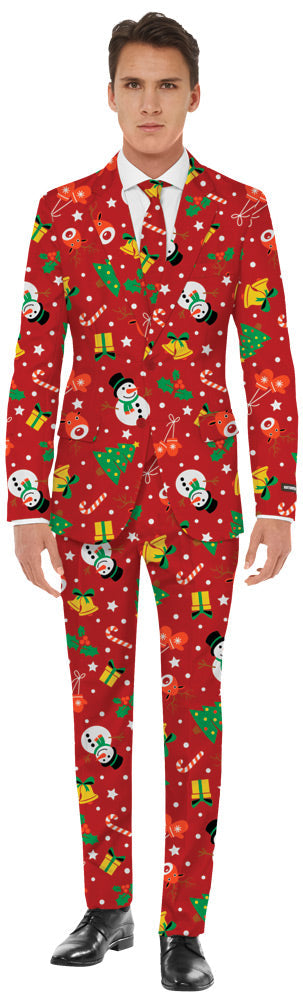 Men's Red Icon Christmas Suit Christmas Decorations & Props - Tophatter Daily Deals