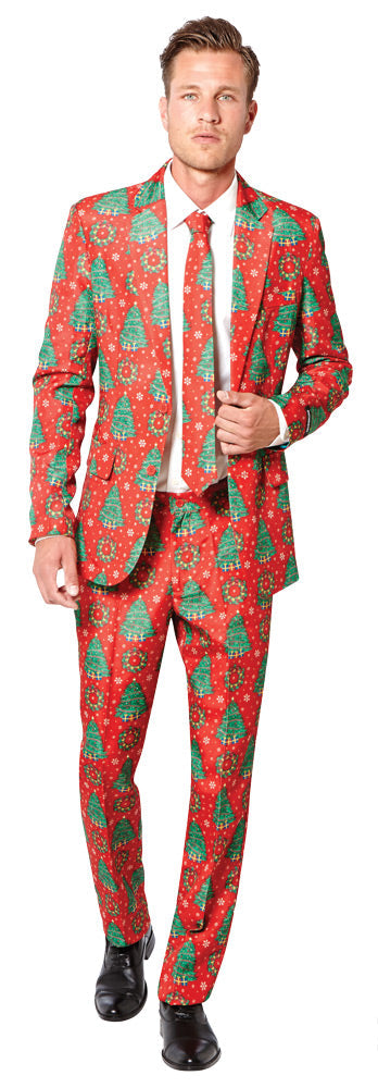 Men's Red Christmas Suit Christmas Decorations & Props - Tophatter Daily Deals