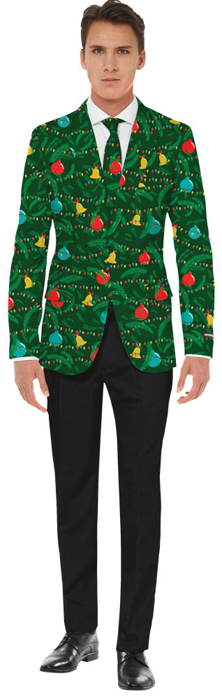 Men's Green Christmas Jacket & Tie Christmas Decorations & Props - Tophatter Daily Deals