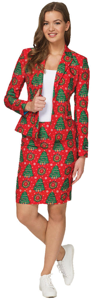 Women's Red Christmas Tree Suit Christmas Decorations & Props - Tophatter Daily Deals