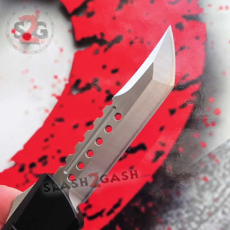 Dark Knight 440C OTF Knife CNC Highest Quality - Interceptor Black Knife-OTF - Tophatter Daily Deals