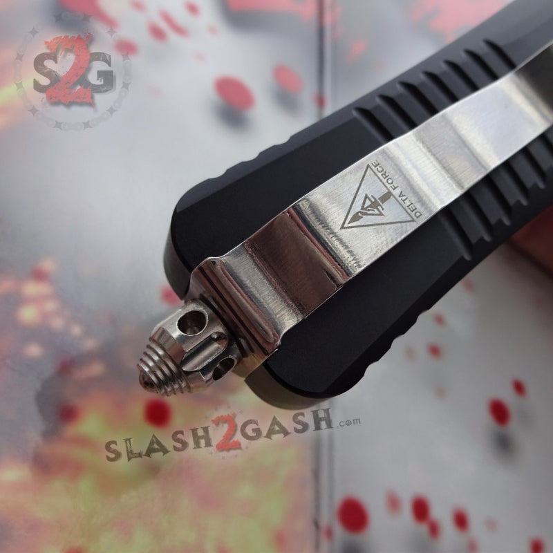 Dark Knight 440C OTF Knife CNC Highest Quality - Interceptor Black Knife-OTF - Tophatter Daily Deals