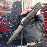 Dark Knight 440C OTF Knife CNC Highest Quality - Interceptor Black Knife-OTF - Tophatter Daily Deals