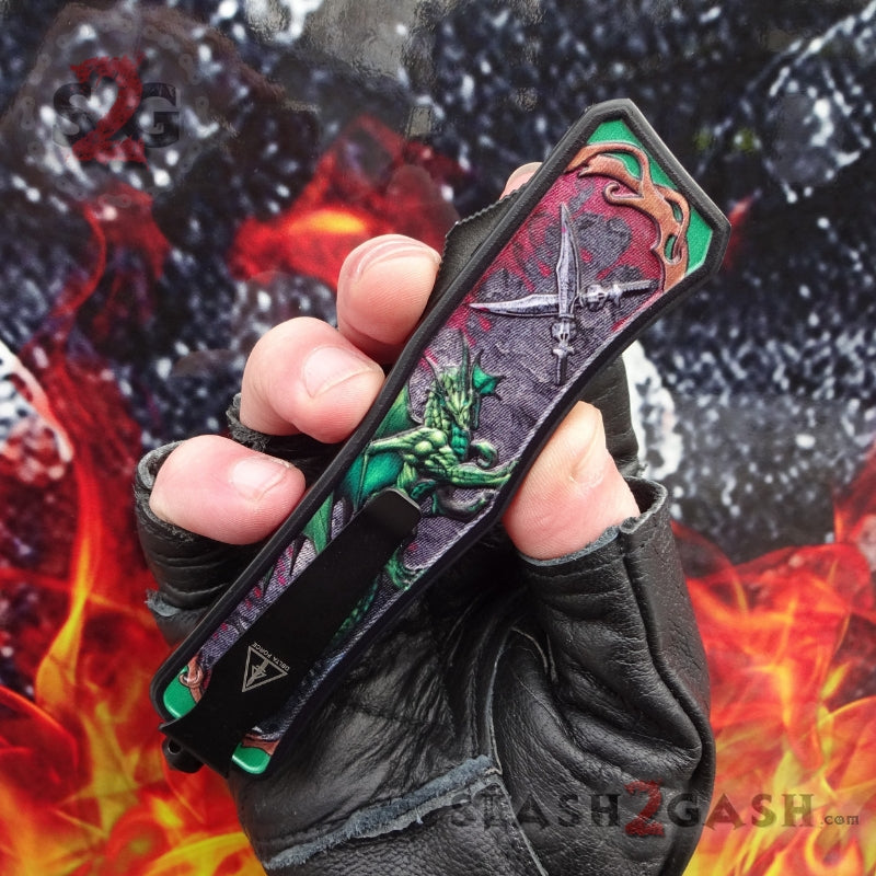 Dragon OTF Knife Automatic Switchblade - Red, Green, Blue Knife-OTF - Tophatter Daily Deals