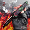 S2G Tactical OTF Automatic Knife Green Dragon's Fury - 4 Blade Options Double Edge Serrated Knife-OTF - Tophatter Daily Deals