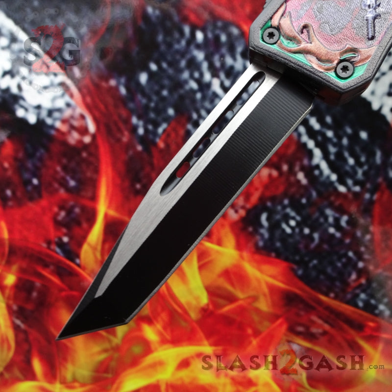 S2G Tactical OTF Automatic Knife Green Dragon's Fury - 4 Blade Options Knife-OTF - Tophatter Daily Deals