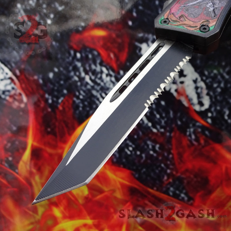S2G Tactical OTF Automatic Knife Green Dragon's Fury - 4 Blade Options Knife-OTF - Tophatter Daily Deals