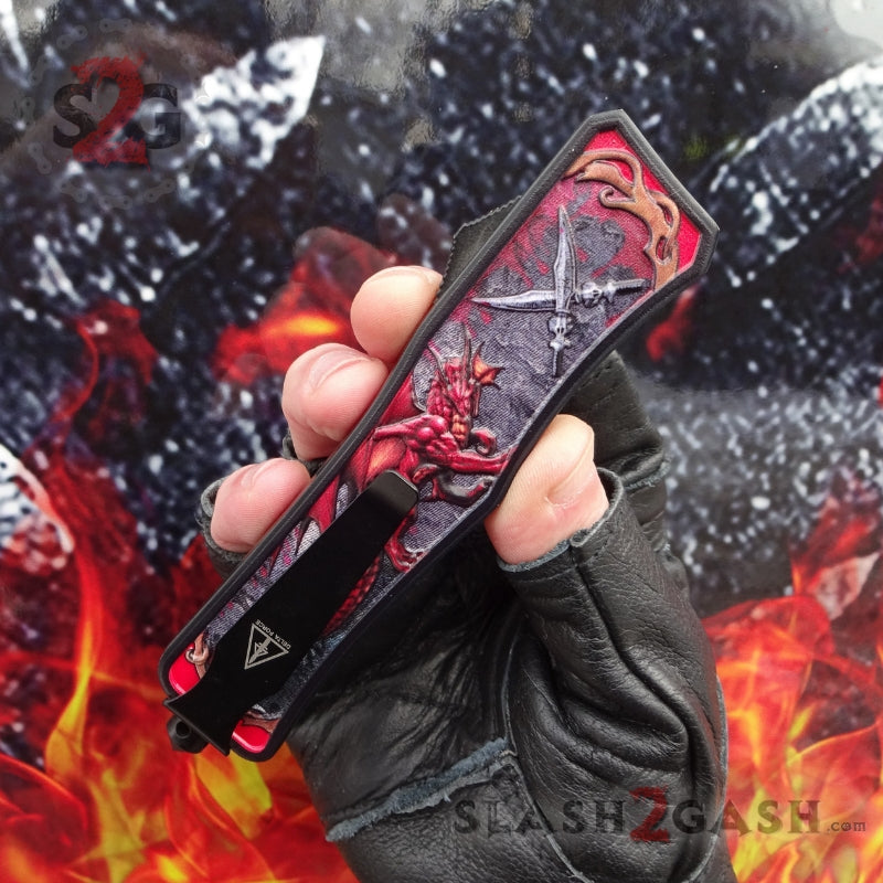 Dragon OTF Knife Automatic Switchblade - Red, Green, Blue Knife-OTF - Tophatter Daily Deals