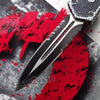 Delta Force Carbon Fiber Scarab D/A OTF Automatic Knife - Dagger Serrated Knife-OTF - Tophatter Daily Deals
