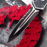 Delta Force Carbon Fiber Scarab D/A OTF Automatic Knife - Dagger Serrated Knife-OTF - Tophatter Daily Deals