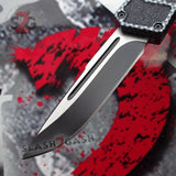 Delta Force Carbon Fiber Scarab D/A OTF Automatic Knife - Drop Serrated Knife-OTF - Tophatter Daily Deals