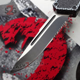 S2G Tactical Carbon Fiber Scarab D/A OTF Automatic Knife - Drop Point Drop Serrated Knife-OTF - Tophatter Daily Deals