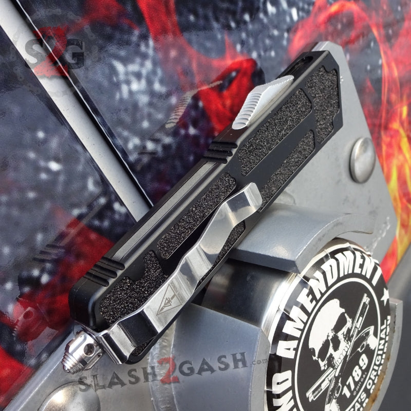 Classic Black Scarab D/A OTF Automatic Knife CNC Highest Quality - Tanto Knife-OTF - Tophatter Daily Deals