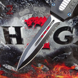 Delta Force OTF Crypt Keeper v2 D/A Automatic Knife - Dagger Serrated Knife-OTF - Tophatter Daily Deals