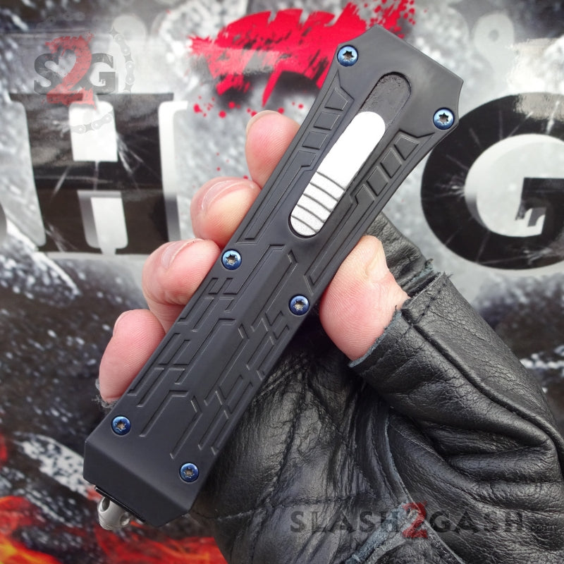 Delta Force OTF Crypt Keeper v2 D/A Automatic Knife - Dagger Serrated Knife-OTF - Tophatter Daily Deals