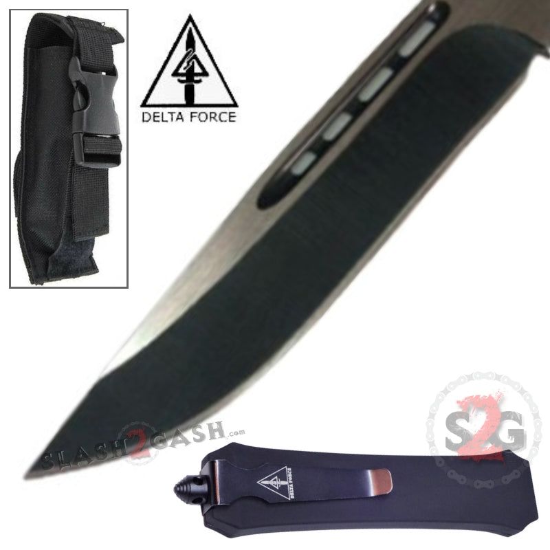 S2G Tactical OTF Crypt Keeper D/A Automatic Knife - Drop Serrated Single Edge Plain Knife-OTF - Tophatter Daily Deals