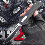 Delta Force OTF Crypt Keeper v2 D/A Automatic Knife - Single Edge Plain Drop Point Serrated Knife-OTF - Tophatter Daily Deals