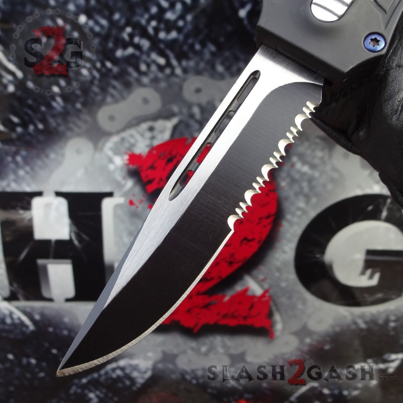 Delta Force OTF Crypt Keeper v2 D/A Automatic Knife - Single Edge Plain Knife-OTF - Tophatter Daily Deals