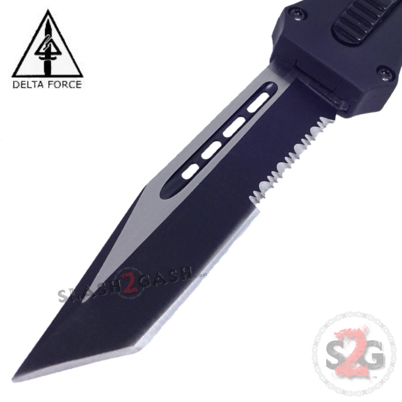 S2G Tactical OTF Crypt Keeper D/A Automatic Knife - Tanto Serrated Knife-OTF - Tophatter Daily Deals