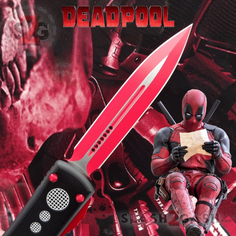 Deadpool OTF Knife CNC Highest Quality - Red Dagger Knife-OTF - Tophatter Daily Deals