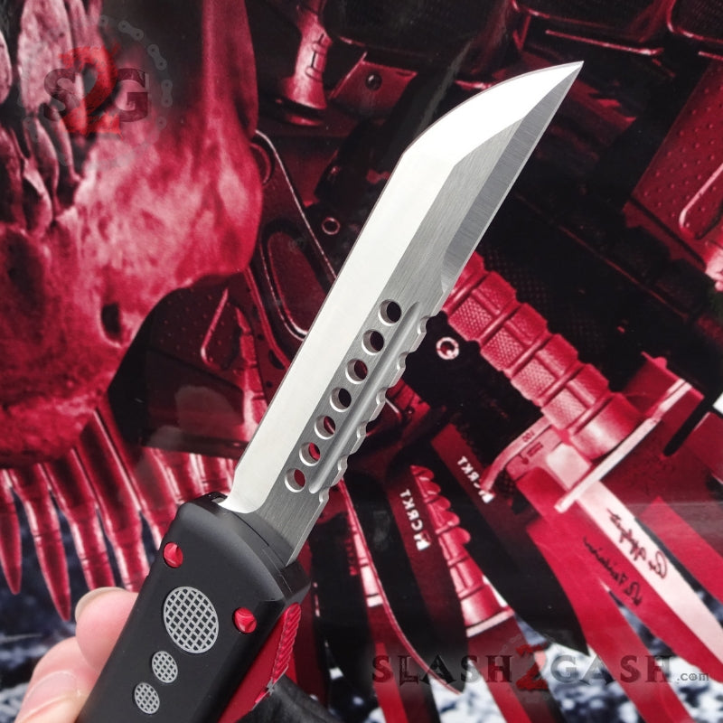 Deadpool OTF Knife Delta Force Automatic Black and Red Switchblade CNC Tanto Xtreme Knife-OTF - Tophatter Daily Deals