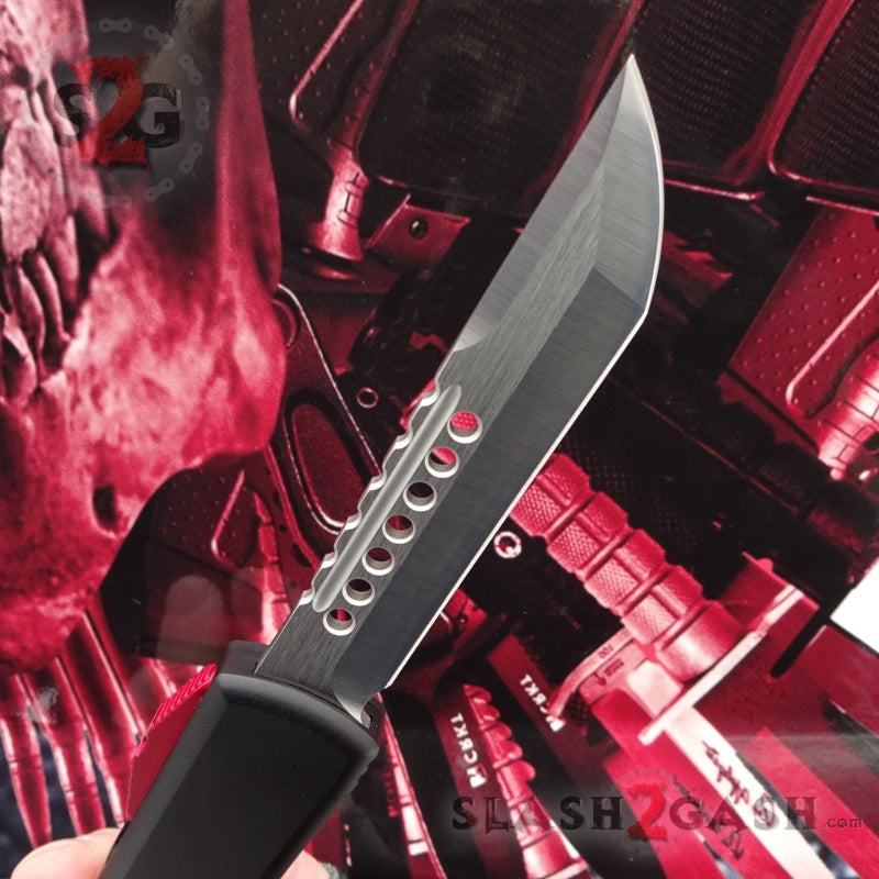 Deadpool OTF Knife Delta Force Automatic Black and Red Switchblade CNC Knife-OTF - Tophatter Daily Deals