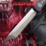 Deadpool OTF Knife Delta Force Automatic Black and Red Switchblade CNC Knife-OTF - Tophatter Daily Deals