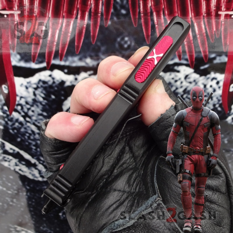 Deadpool OTF Knife CNC Highest Quality - Red Dagger Knife-OTF - Tophatter Daily Deals