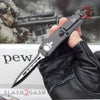Delta Force Punisher Skull 7" Small OTF Automatic Knife - Double Edge Plain Double Edge Serrated Knife-OTF - Tophatter Daily Deals