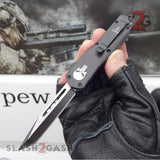 Delta Force Punisher Skull 7" Small OTF Automatic Knife - Tanto Plain Tanto Plain Knife-OTF - Tophatter Daily Deals