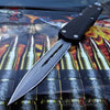 S2G Tactical OTF Recon D/A Black Automatic Knife - Damascus Double Edge Dagger Plain - Silver Hardware Knife-OTF - Tophatter Daily Deals