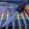 S2G Tactical OTF Recon D/A Black Automatic Knife - Damascus Single Edge Silver Hardware Knife-OTF - Tophatter Daily Deals