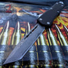 S2G Tactical OTF Recon D/A Black Automatic Knife - Damascus Tanto Plain Silver Hardware Knife-OTF - Tophatter Daily Deals