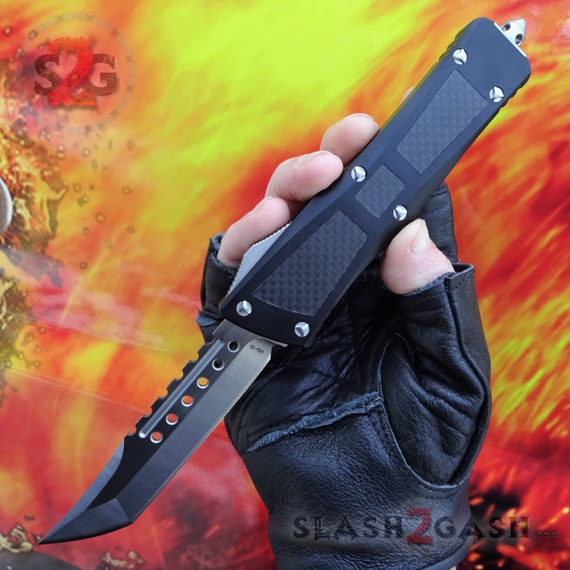 Dark Knight VG-10 OTF Knife CNC w/ Carbon Fiber - Tanto Extreme Knife-OTF - Tophatter Daily Deals