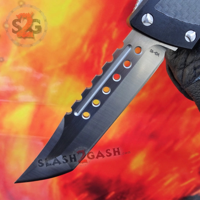Dark Knight VG-10 OTF Knife Carbon Fiber Blue Screws - Tanto Extreme Knife-OTF - Tophatter Daily Deals