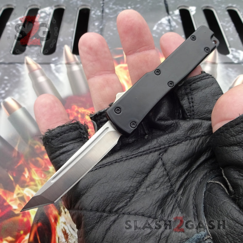 "TheONE" Mini OTF Dual Action Automatic Knife Black - Tanto 440c Knife-OTF - Tophatter Daily Deals