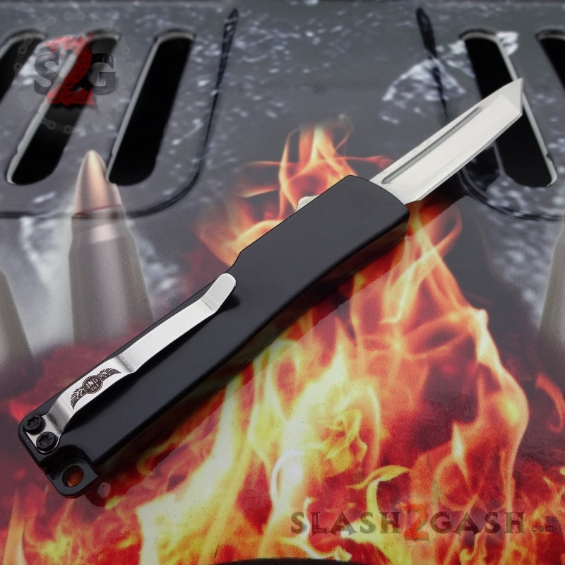 "TheONE" Mini OTF Dual Action Automatic Knife Black - Tanto 440c Knife-OTF - Tophatter Daily Deals