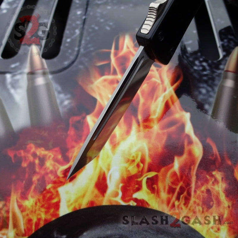 "TheONE" Mini OTF Dual Action Automatic Knife Black - Tanto 440c Knife-OTF - Tophatter Daily Deals