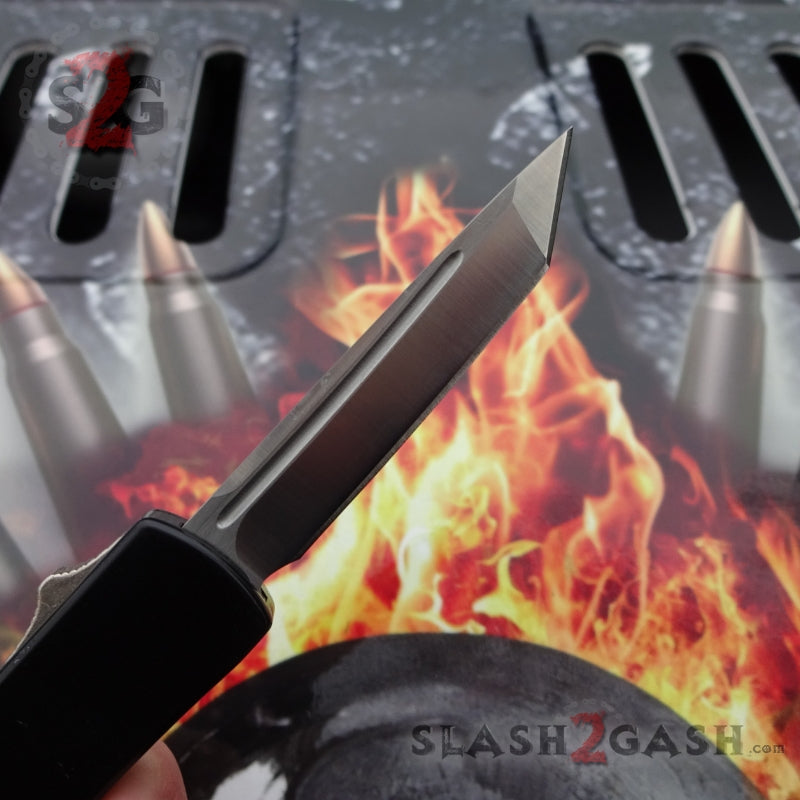 "TheONE" Mini OTF Dual Action Automatic Knife Black - Tanto 440c Knife-OTF - Tophatter Daily Deals