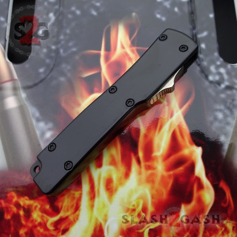 "TheONE" Mini OTF Dual Action Automatic Knife Black - Tanto 440c Knife-OTF - Tophatter Daily Deals