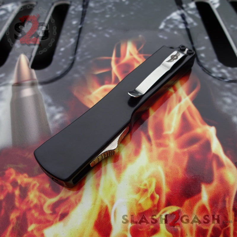 "TheONE" Mini OTF Dual Action Automatic Knife Black - Tanto 440c Knife-OTF - Tophatter Daily Deals