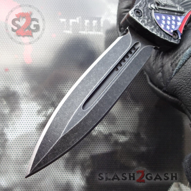Delta Force Stonewashed OTF Automatic Knife - Lady Liberty USA Knife-OTF - Tophatter Daily Deals
