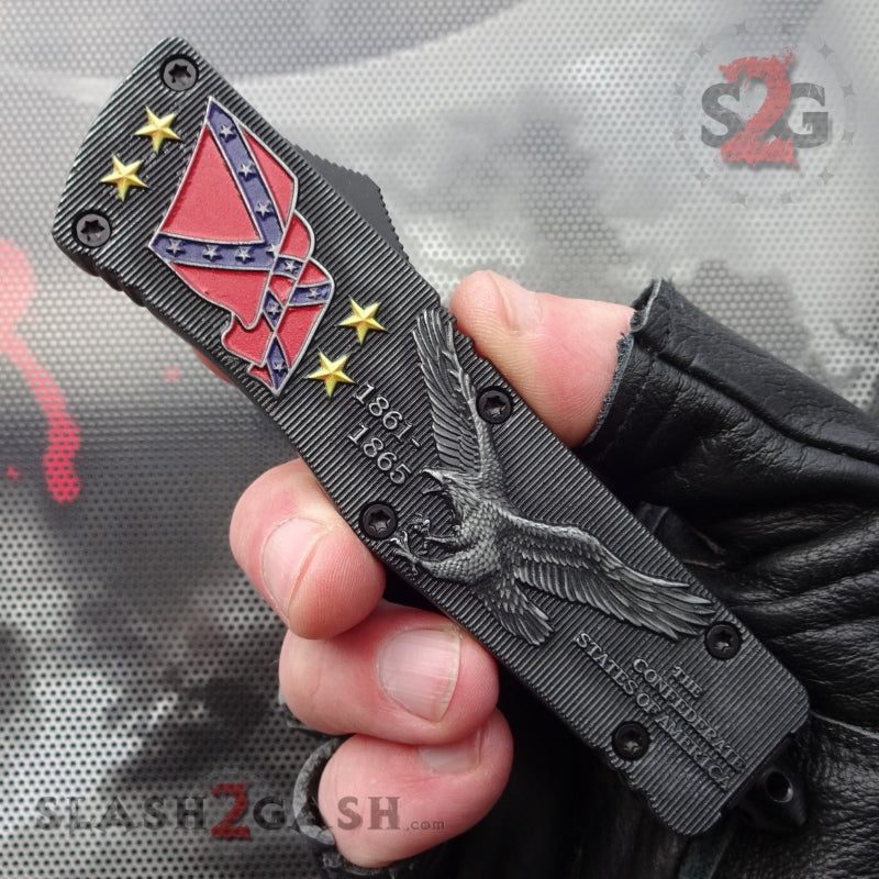 Delta Force Stonewashed OTF Automatic Knife - Lady Liberty USA Knife-OTF - Tophatter Daily Deals