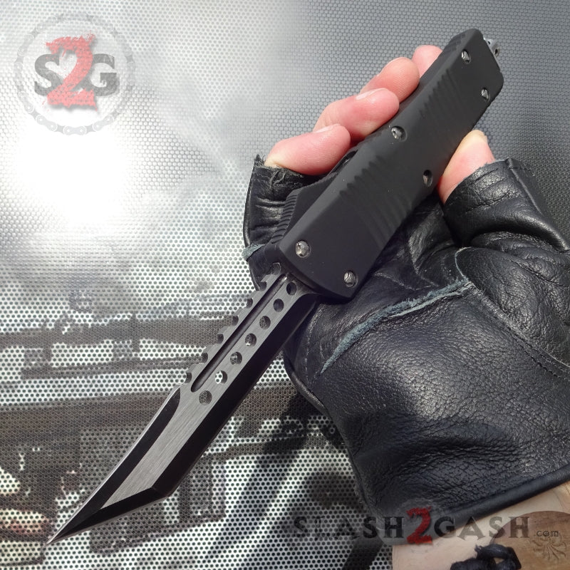S2G Tactical Dark Knight OTF Automatic Knife D/A - Double Edge Dagger Tanto Xtreme Knife-OTF - Tophatter Daily Deals