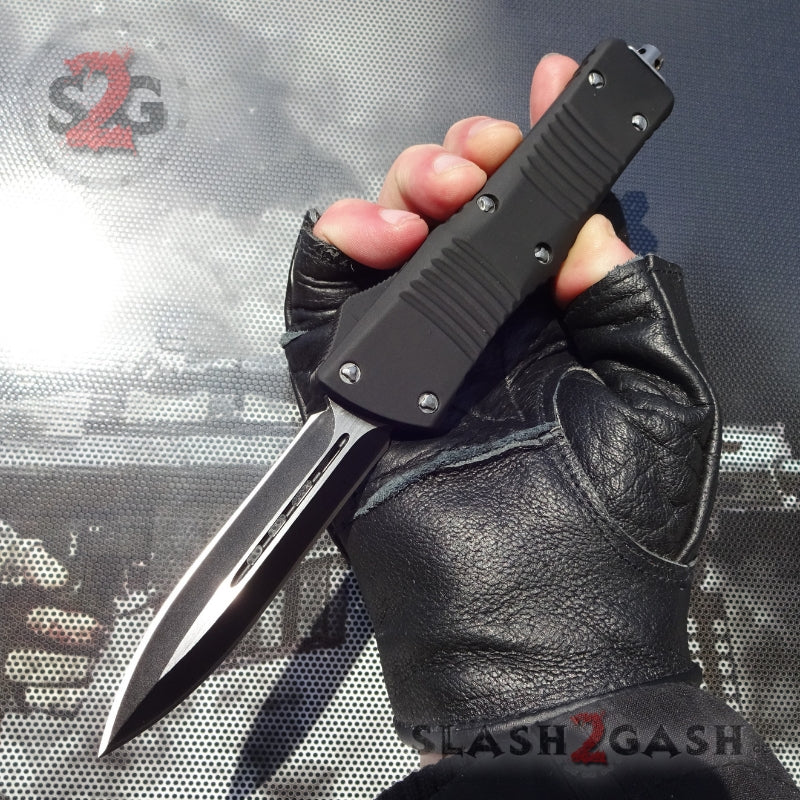 S2G Tactical Dark Knight OTF Automatic Knife D/A - Tanto Xtreme Double Edge Plain Knife-OTF - Tophatter Daily Deals