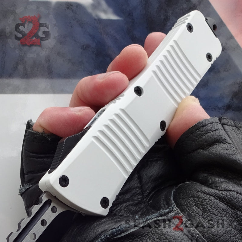 Delta Force White Knight OTF Automatic Knife D/A - Tanto Xtreme Knife-OTF - Tophatter Daily Deals