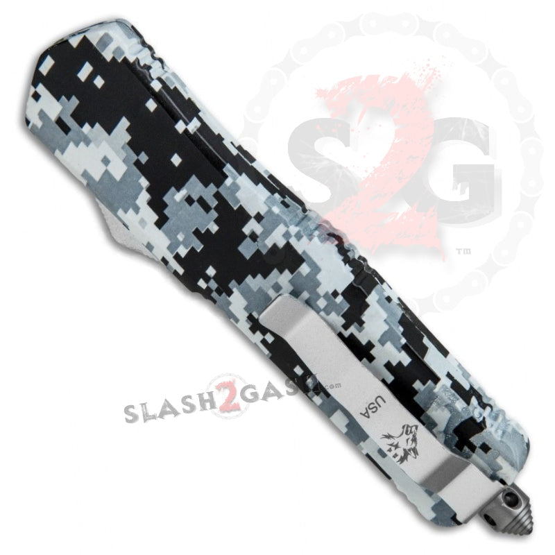 Winter Digi Camo OTF Automatic Knife Dual Action - Drop Point Knife-OTF - Tophatter Daily Deals