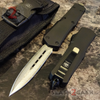 S2G Tactical OTF Recon D/A Black Automatic Knife - Damascus Double Edge Dagger Plain - Black Hardware Knife-OTF - Tophatter Daily Deals