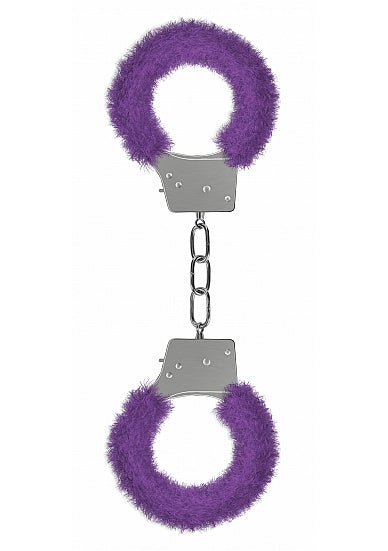 Ouch Beginner's Furry Handcuffs Purple Cuffs - Tophatter Daily Deals