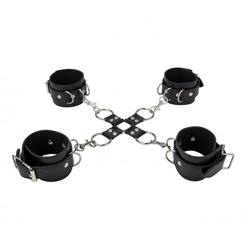 Shots Ouch Leather Hand and Leg Cuffs – Adjustable Leather Restraints > Bondage Gear > Restraints - Tophatter Daily Deals